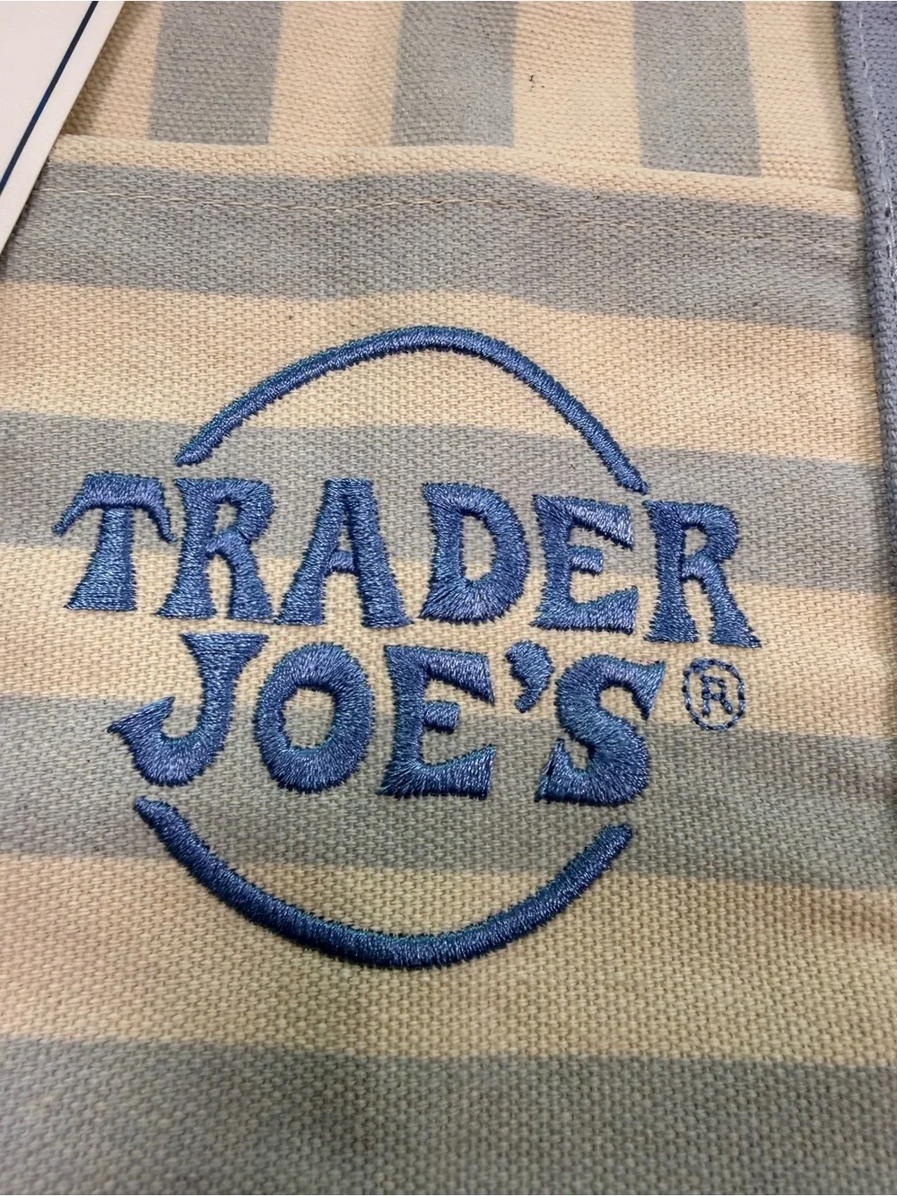 NWT Trader Joe’s Striped Mini Canvas Tote Bags Set of 4 Pastel Colors Spring